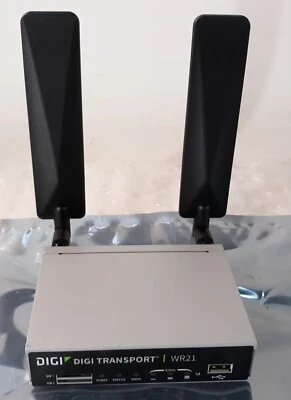 Digi Transport WR21-U WR21-U92B-D14-SA Ethernet Modem Router w/ Antenna - Image 1 of 4