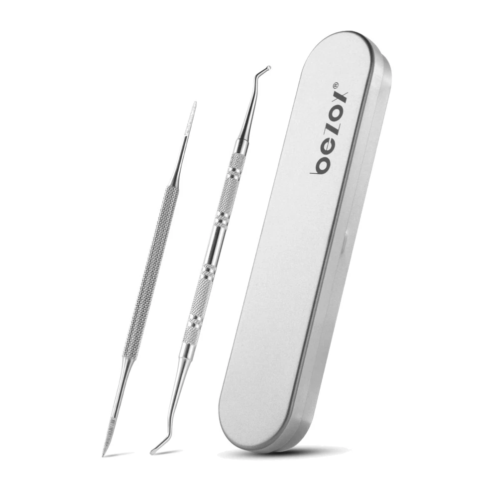 BEZOX Professionelle Eingewachsene Zehennägel Werkzeug 2 pcs Eckenheber und