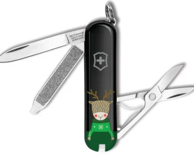 Victorinox Ejército Suizo Clásico SD Navidad Oso Oso Zarigüeya Conejo Cuchillo NUEVO Foto 1 de 2