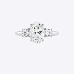 Wedding Ring 1.90 Carat Lab Created Diamond IGI GIA HRD Oval Cut 950 Platinum - Picture 1 of 12