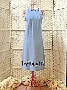 Ted Baker Blue Bow Neckline Hem Knitted Dress Size 10 (Ted 2) Rare Sample BNWT - Picture 1 of 10