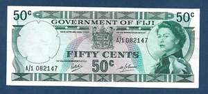 (DN) QEII Goverment of Fiji 50 Cents 1969 P-58 MBC+ VF+ - Picture 1 of 2