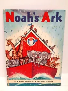 Noah's Ark by Dorothy Bell Briggs 1955 Rand McNally Giant Book Vintage HC - Imagen 1 de 12
