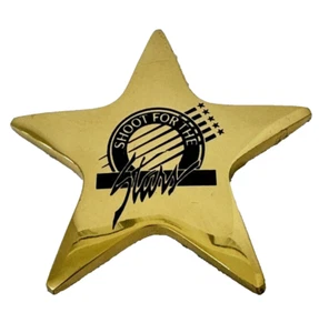 Gold Star Paperweight Shoot for the Stars Gold Tone Desk Ornament Deco Gift 3.5" - Picture 1 of 6