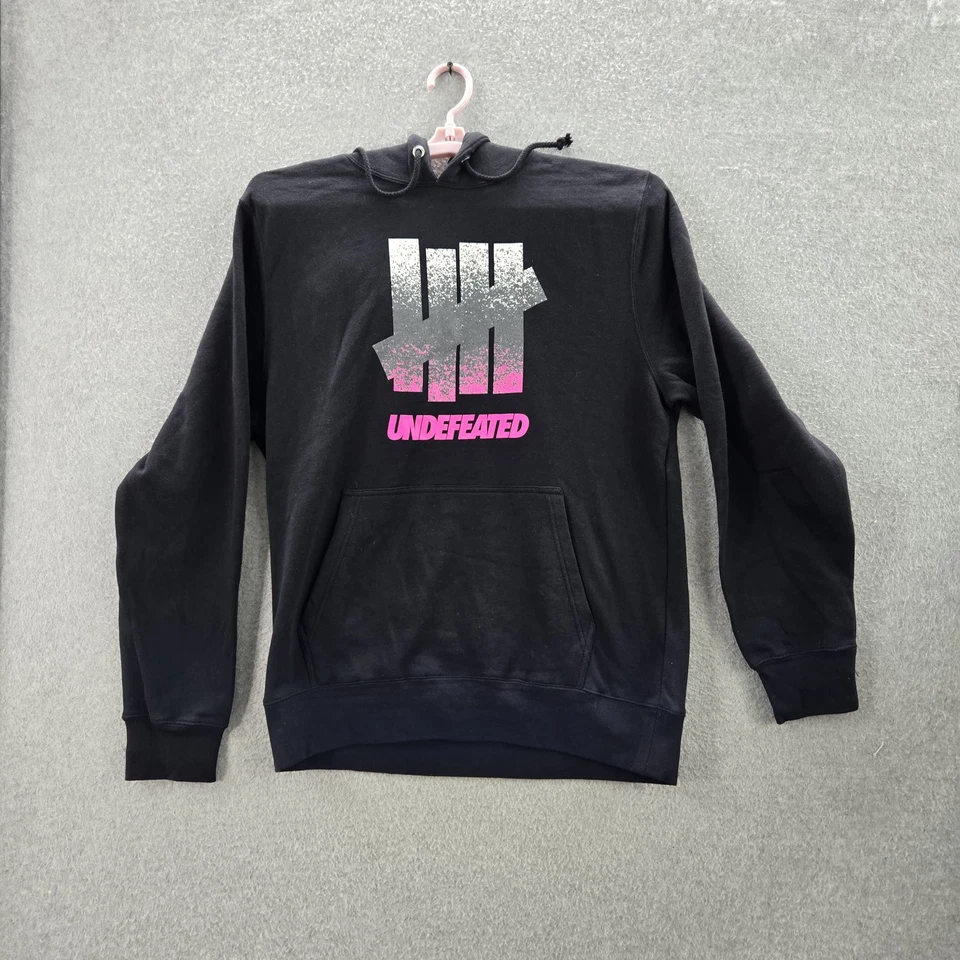 Undefeated Men Hoodie L Black Fleece Logo Long Sleeve Streetwear - Image 1 of 4