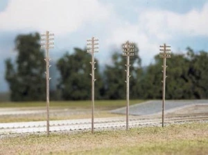 Ratio 452 Telegraph Poles x 16 '00' Gauge =1/76 Scale Plastic Kit 1st Class Post - Picture 1 of 8