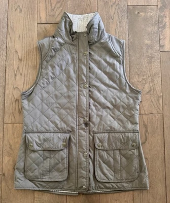 Chaleco Acolchado Reversible Peter Millar Mujer Talla XS/Sm Gris Blanco Estampado Golf Tenis Foto 1 de 4