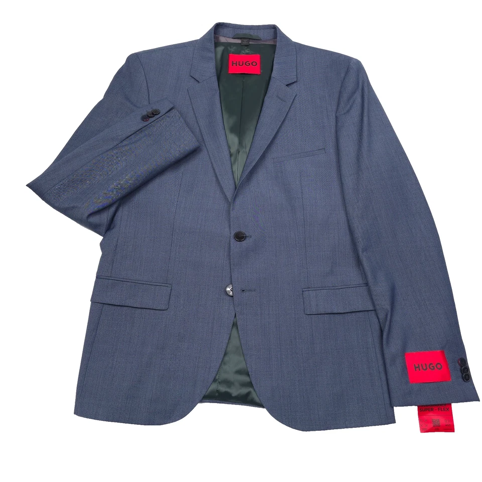 $495 Hugo Boss Arti 232x Blue Performance Suit Jacket Blazer Mens Size 40S - Image 1 of 4