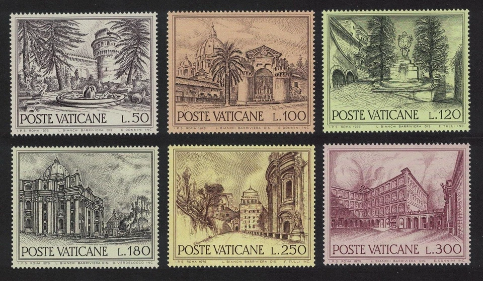 Architecture 6v Vatican 1976 MNH SG#665-670 - Image 1 of 1