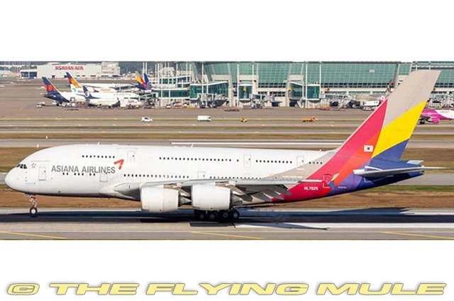 Aviation 400 1:400 A380-800 Asiana Airlines HL7625 w/Stand - image 1 of 1