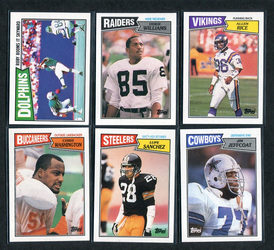 1987 Topps Football Nm/mt Clean #201-396 Complete Your Set You Pick - Image 1 of 2