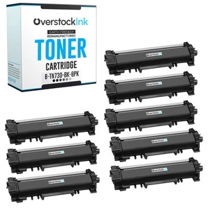 Paquete de 8 cartuchos de impresora compatibles con OSI TN730 para Brother MFC-L2715DW L2717DW - Imagen 1 de 1