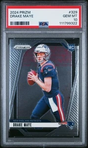 2024 Panini Prizm Drake Maye 329 PSA 10 RC, Rookie - Bild 1 von 2