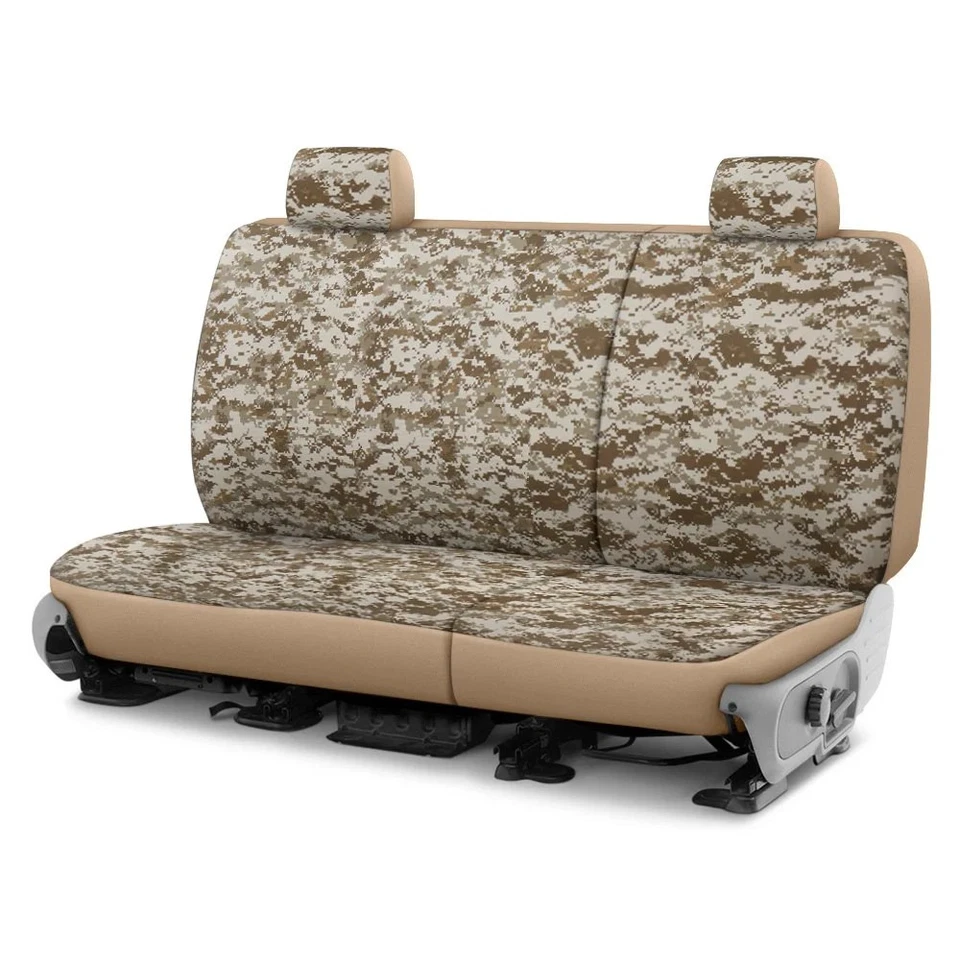 For GMC Yukon XL 2500 01-02 Camo 2nd Row Digital Tan Custom Seat Covers Foto 1 de 1