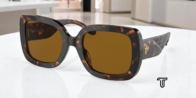 Gafas de sol para mujer TORY BURCH TY7179U 172883 Dk Tort marrón liso polarizadas 54 Foto 1 de 4