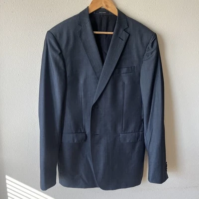 Z Zegna костюм мужчин 42R падение 7 темно-синий шерсти мохера насечки лацкан 2 кнопки недостаток - Изображение 1 из 4