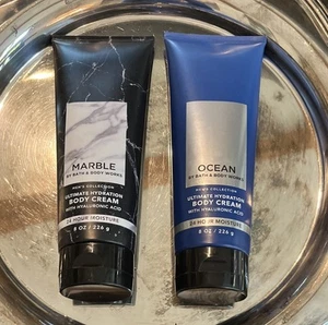 2 Tuben - Bath & Body Works MARBLE & OCEAN Herrenkollektion Körpercreme 8 fl. Oz. - Bild 1 von 9