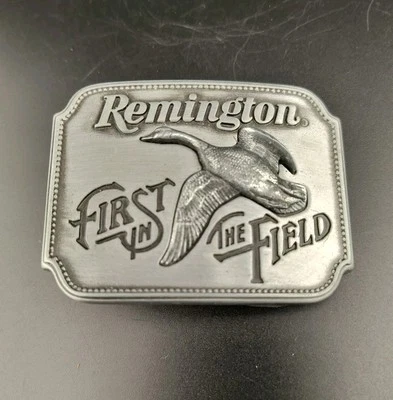 Hebilla de cinturón vintage Remington First In The Field Canada Goose 1980 Foto 1 de 4