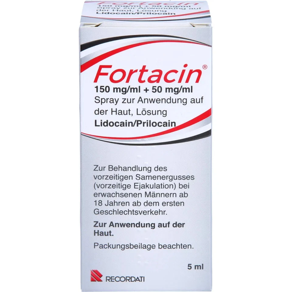 RECORDATI PHARMA GMBH Fortacin 150 Mg/ml + 50 Mg/ml Spray Z.anw.a.haut 5ml - 16829031