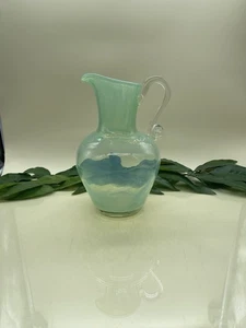 Antique  Opaline Jade Grün Glass Art Biedermeier ? Sehr Schön Selten Handarbeit - Bild 1 von 17
