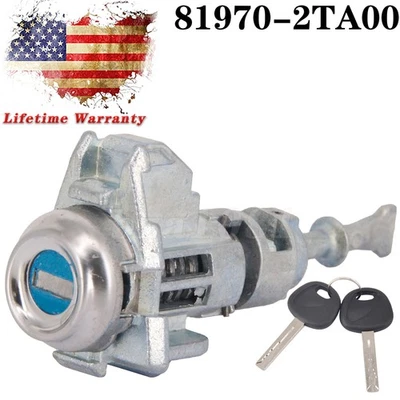 81970-2TA00 Door Lock Cylinde w/ 2Keys Left Driver Side For 2011-2018 Kia Optima Foto 1 de 4