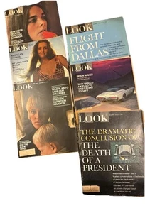 Vintage LOOK MAGAZINE Lot of (6) 60’s And 70’s Ads Scrapbooking Memories - Picture 1 of 23