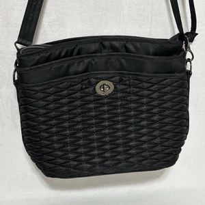 LUG Adagio gesteppte Schultertasche Handtasche wandelbar schwarz - Bild 1 von 8