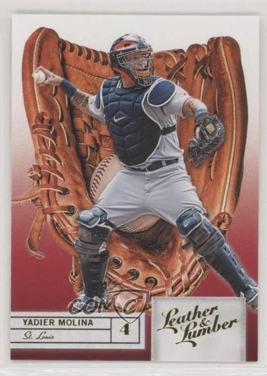 2019 Panini Leather & Lumber Gloves Embossed Yadier Molina #48 - Image 1 of 2