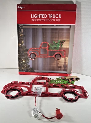 Nuevo Grupo de Diseño Multicolor Camión y Árbol Interior Navidad Decoración CAJA DAÑADA Foto 1 de 4