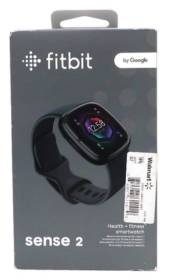Fitbit Sense 2 Health and Fitness Smartwatch (FB521) Graphite Aluminum Black NEW - Image 1 of 4