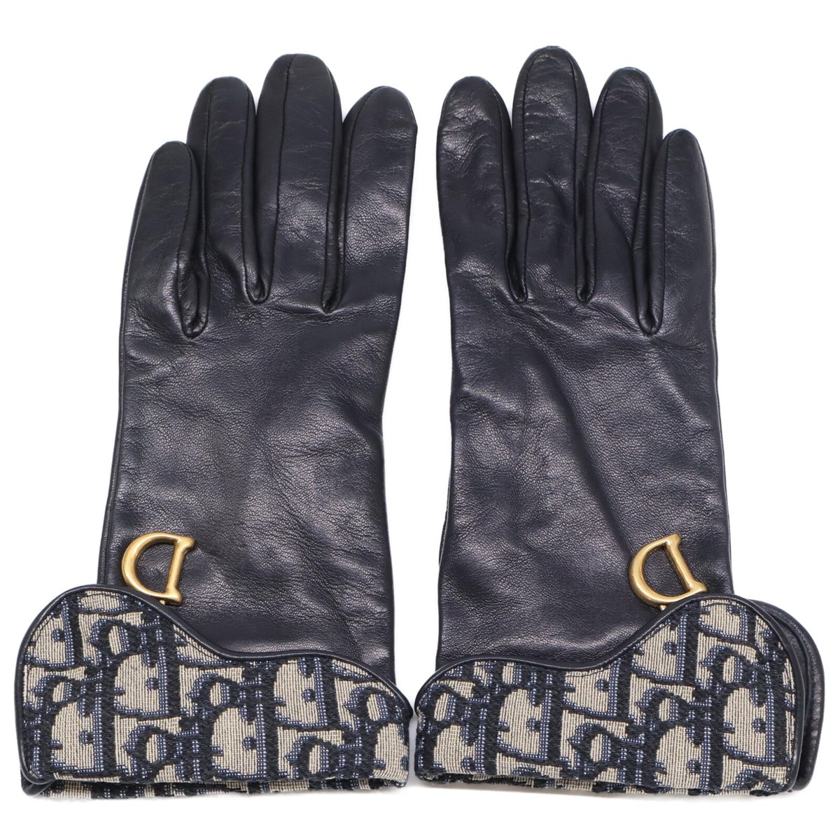 Dior レザーグローブ ロング　黒　7 1/2 シルク LONG GLOVES - INDIGO HORSE[ YG-03 ] | Y'2 LEATHER