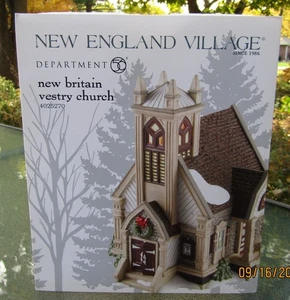 2012 Department 56 New England Series #4025270 NEW BRITAIN VESTRY CHURCH unbenutzt - Bild 1 von 1