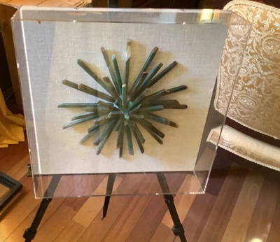 Marco de caja acrílico sombra diseño Starburst ágata geoda natural Foto 1 de 2