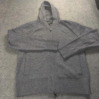 Banana Republic Sweater Men Small Blue Full Zip Hoodie Merino Wool Filpucci Yarn - Image 1 of 4