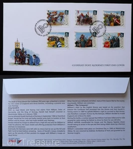 Alderney Stamps: "Battle of Hastings - 950th Anniversary" First Day Cover 2016 - Picture 1 of 3