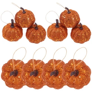 10pcs Halloween Pumpkins Fall Harvest Pumpkin Ornaments Artificial Foams - Picture 1 of 12