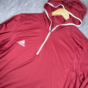 Adidas Pullover Para Hombres XL Rojo Ligero Performane Sudadera con Capucha Aeroready #AB537 - Imagen 1 de 9