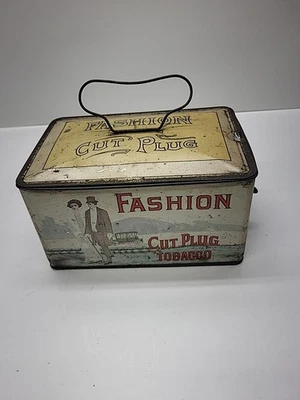 Fiambrera de tabaco tapón cortado de moda original vintage lata - PRINCIPIOS DE 1900 Foto 1 de 4