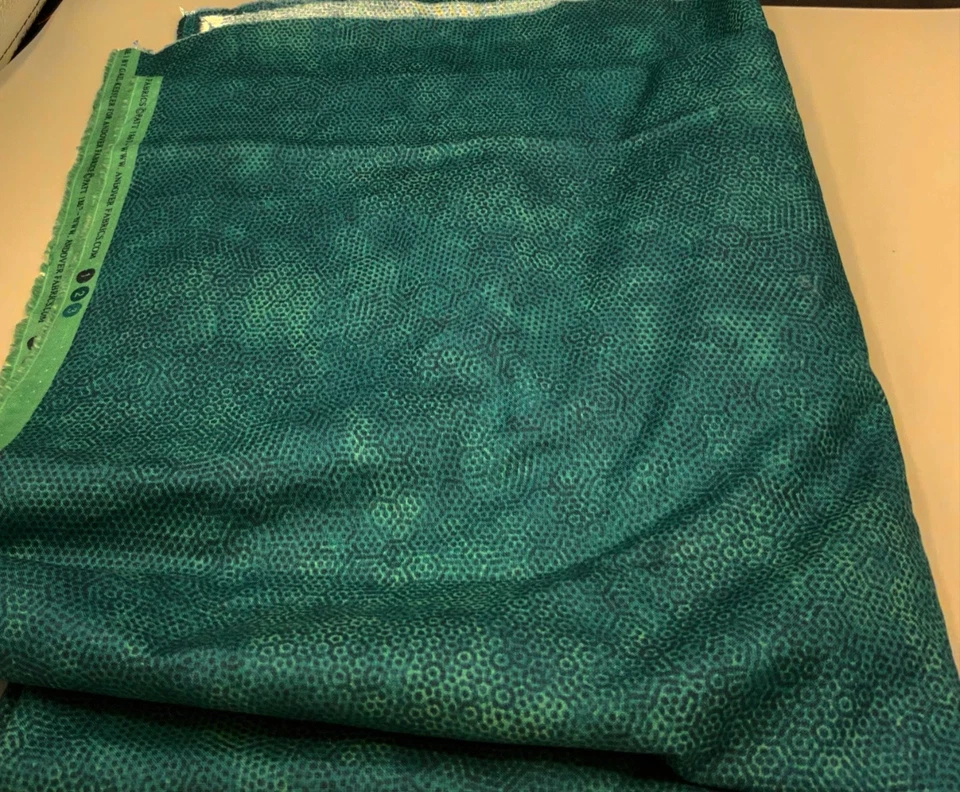 BEAUTIFUL TEAL DISTRESSED ABSTRACT SHAPES BLENDER FABRIC by Andover 1.33 yd x 44 - Image 1 of 1