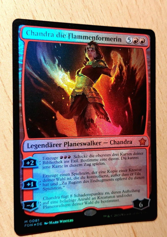 Mtg Magic: # FOIL Chandra die Flammenformerin, Flameshaper, DEUTSCH Planeswalker - Bild 1 von 2