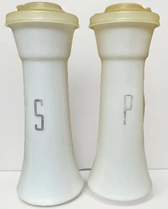 Vintage Paar Tupperware Made in USA große Sanduhr 6" Salz & Pfefferstreuer klassisch - Bild 1 von 12