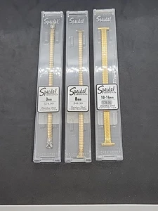 3 Damen Uhrenarmbänder Lot Speidel Neu Gold Twist O Flex in Box 8mm 3mm 10/14mm - Bild 1 von 18