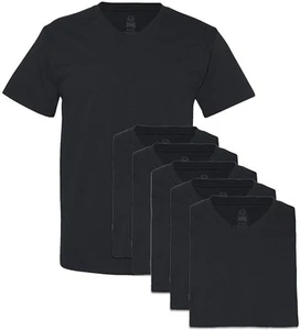 Fruit of the Loom Men's V-Neck T-Shirts 6-Pack Sizes S, L, XL, 2X, 3X - Picture 1 of 6