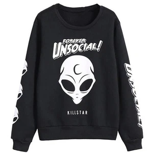 Alien Printed Unisex Hoodie Women Men Fashion Casual Top Autumn - Picture 1 of 5