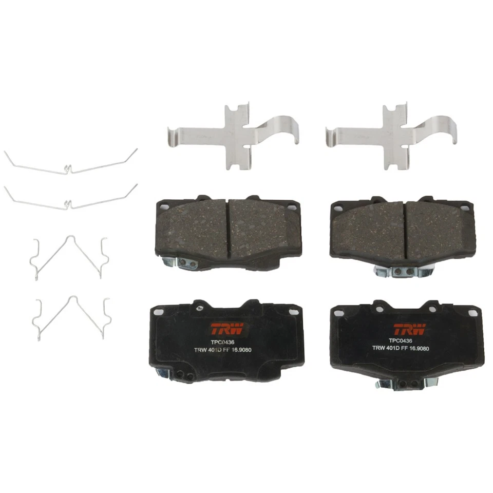 Juego de pastillas de freno TXC0436 TRW de 2 ruedas delanteras para camioneta 4 corredores Toyota Pickup Foto 1 de 1