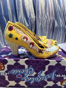 Irregular Choice Größe 6 Gelb Bestickt Häschen Glitzer Heels - Bild 1 von 14