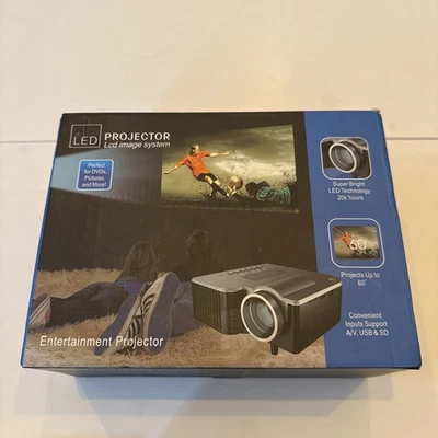 LED Projector LCD Image System 320x240 Home Cinema Entertainment 48 Lumens - Image 1 of 4