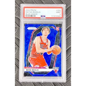 2024-25 Panini Prizm Matas Buzelis Blue Choice Prizm /49 PSA 9 #252 Bulls Rookie - Bild 1 von 3