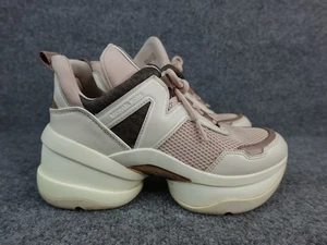 MICHAEL KORS Olympia SG21G Extreme Color-Block Logo Trainer Taglia 7,5 Senza Scatola - Foto 1 di 14