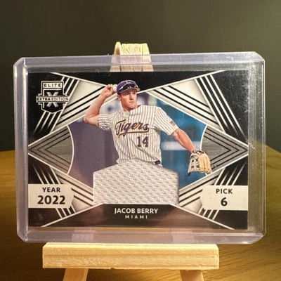 Jacob Berry(RC) Panini Elite Extra Edition GU MEM Chrome Refractor Insert FRM-JB - Image 1 of 2